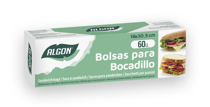 Algon Set-60 Bolsas Bocadillo 16 x 30.5 cm (24 Unidades)