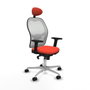 PIQUERAS Y CRESPO Silla de oficina Jorquera Naranja oscuro/Blanco