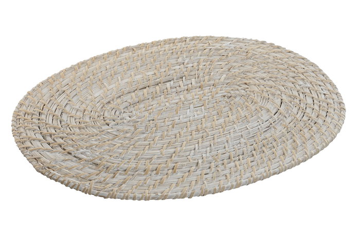 DKD Home Decor Individual Blanco Natural Bambú Ratan 30 x 40 x 1 cm DKD Home Decor Individual Blanco Natural Bambú Ratan 30 x 40 x 1 cm