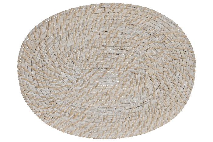 DKD Home Decor Individual Blanco Natural Bambú Ratan 30 x 40 x 1 cm DKD Home Decor Individual Blanco Natural Bambú Ratan 30 x 40 x 1 cm