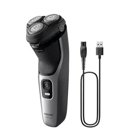 Philips Shaver Series 3000 S3143/00 Afeitadora Eléctrica con Batería y 2 Accesorios Wet & Dry