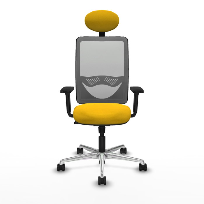 PIQUERAS Y CRESPO Silla de oficina Zulema con mecanismo Sincro, Amarillo y Gris PIQUERAS Y CRESPO Silla de oficina Zulema con mecanismo Sincro, Amarillo y Gris