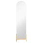 DKD Home Decor Espejo Vestidor Scandi Natural Pino y Cristal 40 x 160 x 10 cm