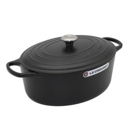 Le Creuset Signature Roaster oval 35 cm negro, fuente de hierro fundido esmaltado 8,9 L (21178350000430)