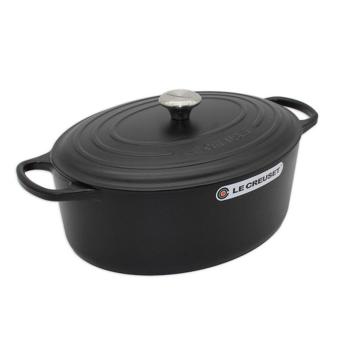 Le Creuset Signature Roaster oval 35 cm negro, fuente de hierro fundido esmaltado 8,9 L (21178350000430) Le Creuset Signature Roaster oval 35 cm negro, fuente de hierro fundido esmaltado 8,9 L (21178350000430)