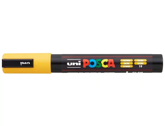 Posca Rotulador PC-5M Ocre Marcador de Pintura Base Agua Punta Bala 1.8-2.5mm Posca Rotulador PC-5M Ocre Marcador de Pintura Base Agua Punta Bala 1.8-2.5mm