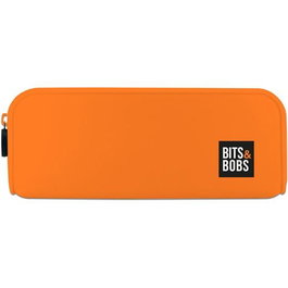 Grafoplás Portatodo De Silicona Bits&Bobs Naranja Flúor, Estuche Flexible e Impermeable, 20x7.5x5.5 cm