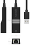 Aisens Conversor USB 3.0 a Ethernet Gigabit 10/100/1000 Mbps Negro 15cm