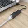 Aisens Conversor USB 3.0 a Ethernet Gigabit 10/100/1000 Mbps Negro 15cm