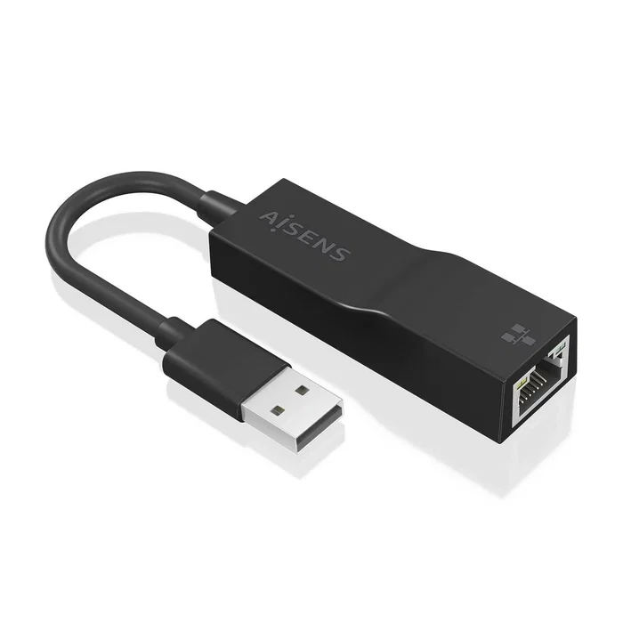 AISENS - CONVERSOR USB 3.0 A ETHERNET GIGABIT 10/100/1000 MBPS, NEGRO, 15CM AISENS - CONVERSOR USB 3.0 A ETHERNET GIGABIT 10/100/1000 MBPS, NEGRO, 15CM