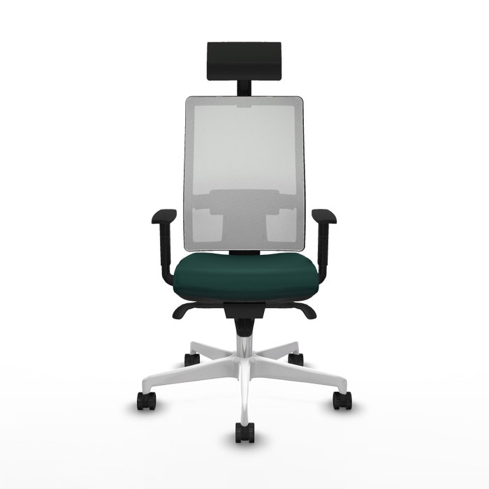 PIQUERAS Y CRESPO Silla de oficina Horna con mecanismo Sincro, Verde botella y Blanco PIQUERAS Y CRESPO Silla de oficina Horna con mecanismo Sincro, Verde botella y Blanco