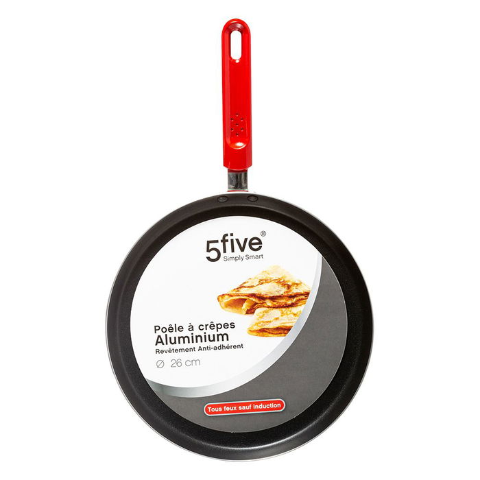 5Five Sartén Crepera Antiadherente Ø26 cm Colores Surtidos Sin BPA/PFOA y PTFE 5Five Sartén Crepera Antiadherente Ø26 cm Colores Surtidos Sin BPA/PFOA y PTFE