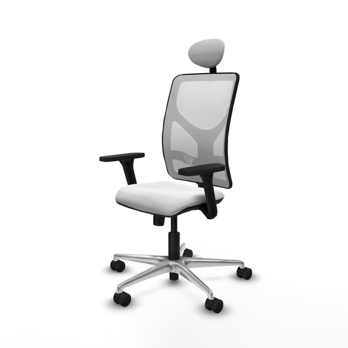 PIQUERAS Y CRESPO Silla de oficina Motilla con mecanismo Sincro, Brazos 3D y Cabecero Fijo, Blanco PIQUERAS Y CRESPO Silla de oficina Motilla con mecanismo Sincro, Brazos 3D y Cabecero Fijo, Blanco