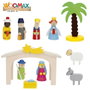 Belén de Navidad Woomax Madera plywood 23 x 16 x 11 cm (4 Unidades)