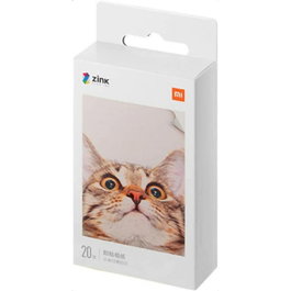 Xiaomi TEJ4019GL Papel Fotográfico ZINK 5x7.6 cm (20 Hojas), Blanco Mate, 287 g/m² - Para Xiaomi Mi Portable Photo Printer