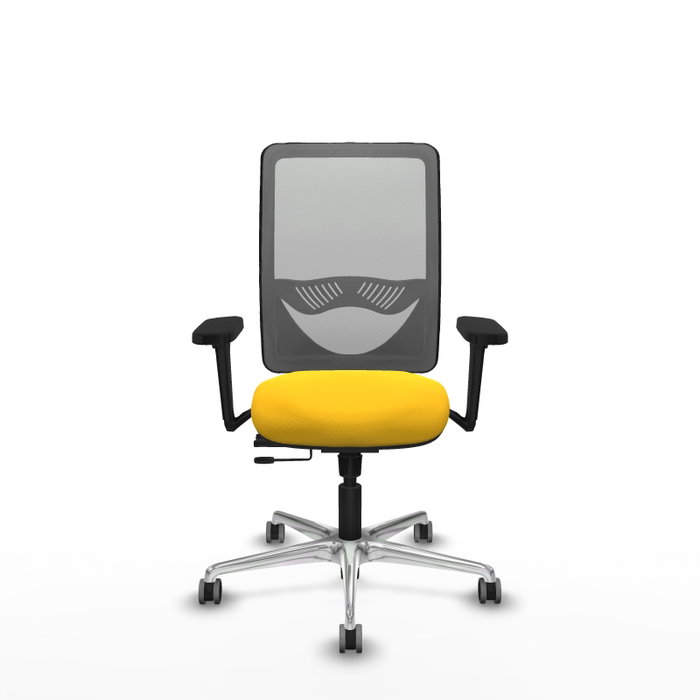 PIQUERAS Y CRESPO Silla de oficina Zulema con mecanismo Sincro/Traslack, Amarillo y Gris PIQUERAS Y CRESPO Silla de oficina Zulema con mecanismo Sincro/Traslack, Amarillo y Gris