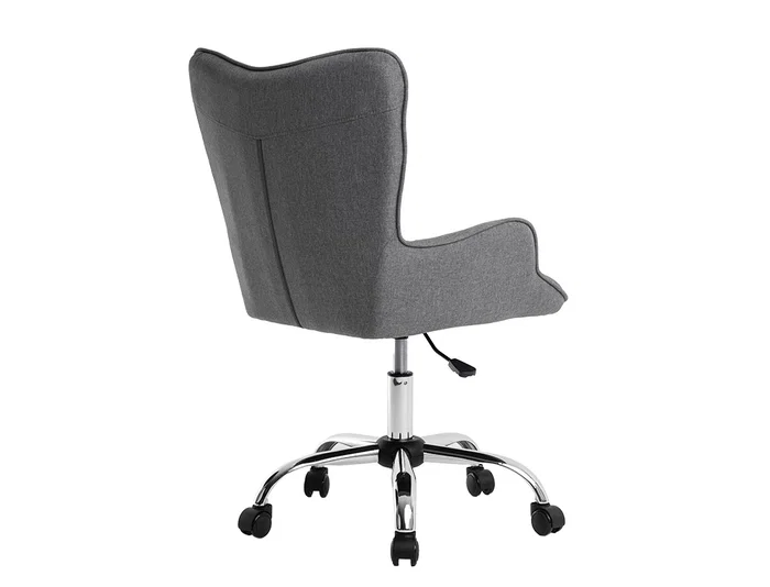 Q-connect Silla de Escritorio Mes Sina Base Metálica, Ruedas Premium, Altura Max 960 mm, Color Gris