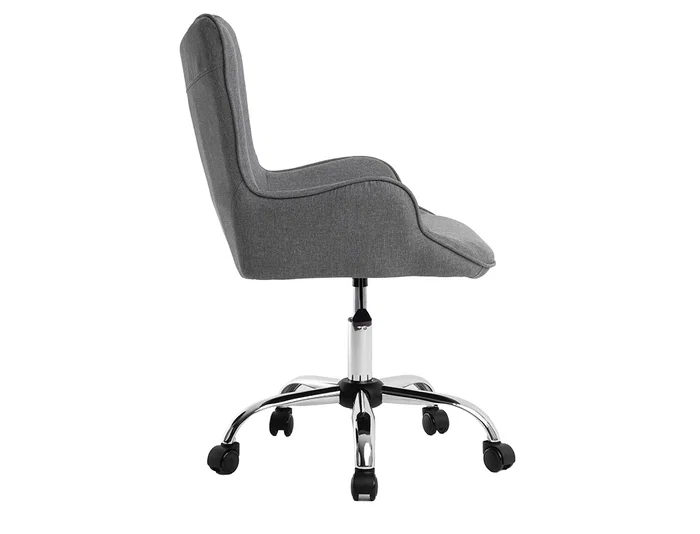 Q-connect Silla de Escritorio Mes Sina Base Metálica, Ruedas Premium, Altura Max 960 mm, Color Gris