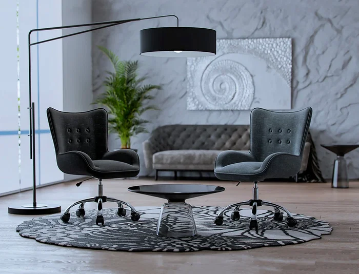 Q-connect Silla de Escritorio Mes Sina Base Metálica, Ruedas Premium, Altura Max 960 mm, Color Gris