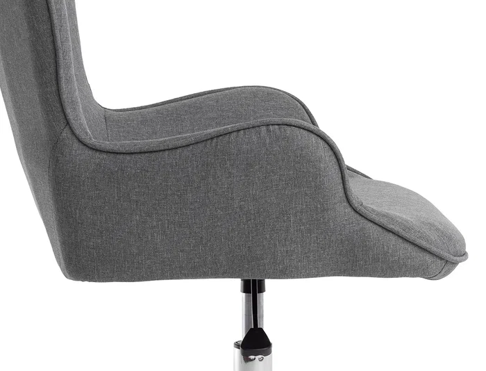 Q-connect Silla de Escritorio Mes Sina Base Metálica, Ruedas Premium, Altura Max 960 mm, Color Gris