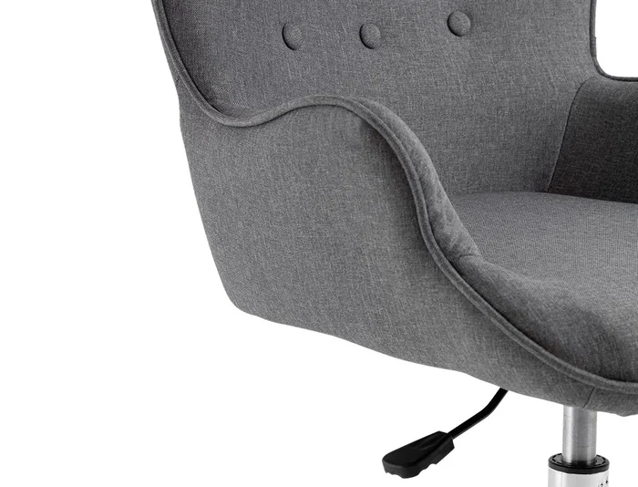 Q-connect Silla de Escritorio Mes Sina Base Metálica, Ruedas Premium, Altura Max 960 mm, Color Gris