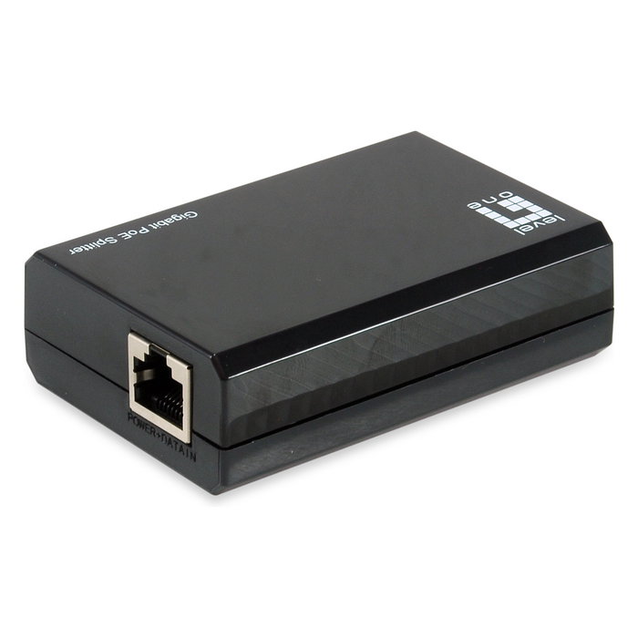 Level One POS-5001 Divisor USB-C PD 3.0 Gigabit PoE 50W 10/100/1000Base-T(X) Negro Puerto RJ45 1 Entrada 1 Salida IEEE 802.3af/at/bt