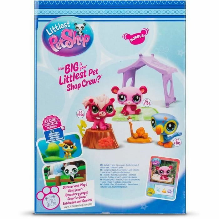 Bandai Littlest Pet Shop Camping Pack temático 3 Mascotas con animales y accesorios Bandai Littlest Pet Shop Camping Pack temático 3 Mascotas con animales y accesorios