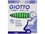 Giotto Rotuladores Turbo Color Lavable Verde Claro, Caja de 12 Unidades