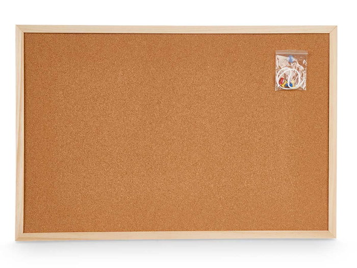 Pincello Tablero Corcho 40 x 60 cm con Marco de Madera (Set de 12)