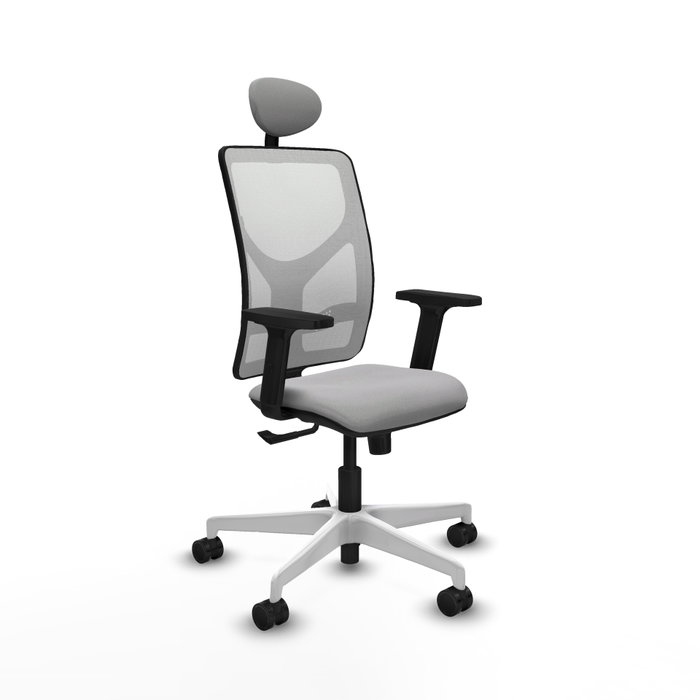 PIQUERAS Y CRESPO Silla de oficina Motilla con mecanismo Sincro, Gris claro y Blanco PIQUERAS Y CRESPO Silla de oficina Motilla con mecanismo Sincro, Gris claro y Blanco