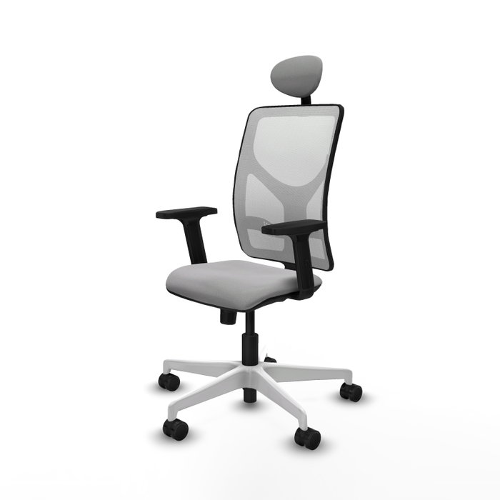 PIQUERAS Y CRESPO Silla de oficina Motilla con mecanismo Sincro, Gris claro y Blanco PIQUERAS Y CRESPO Silla de oficina Motilla con mecanismo Sincro, Gris claro y Blanco