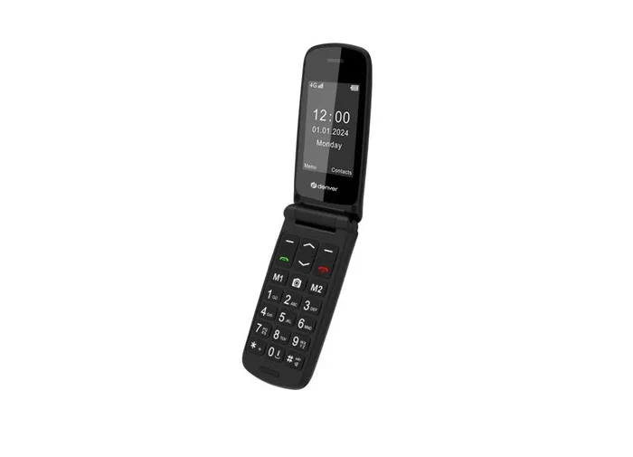 Denver BAS-24800L Teléfono móvil con tapa 4G Negro