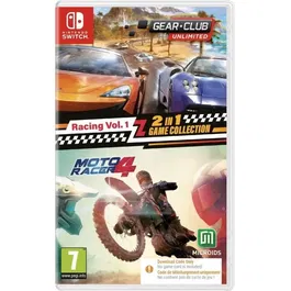 Microids 3701529520051 Juego Nintendo Switch 2 en 1: Gear Club Unlimited + Moto Racer 4 - Código en una caja