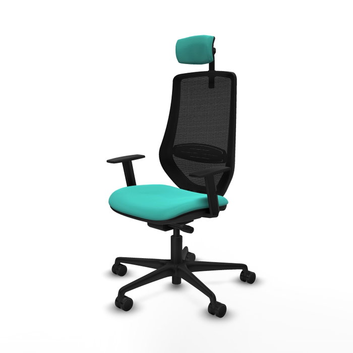 PIQUERAS Y CRESPO Silla de oficina Mardos con mecanismo Sincro/Traslack Turquesa y Negro PIQUERAS Y CRESPO Silla de oficina Mardos con mecanismo Sincro/Traslack Turquesa y Negro