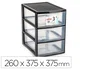 Plasticforte Cajonera Ebro 3 cajones Color Negro 260x375x375 mm