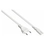 Kabelmeister Euro-Netzkabel con extremo abierto, 5 m, blanco