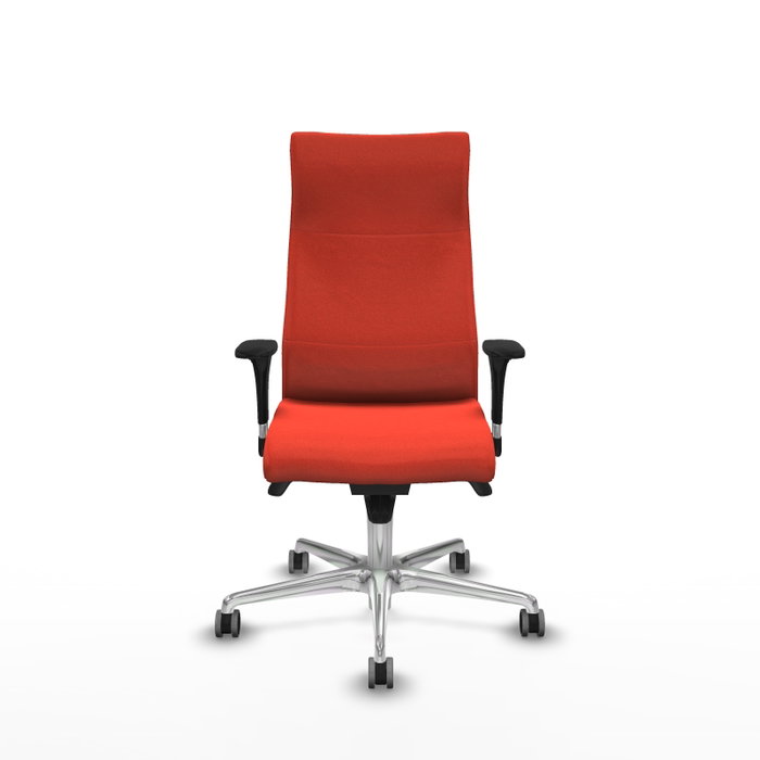 PIQUERAS Y CRESPO Sillón Albacete Naranja Oscuro con Mecanismo Sincro y Base de Aluminio