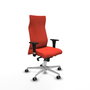 PIQUERAS Y CRESPO Sillón Albacete Naranja Oscuro con Mecanismo Sincro y Base de Aluminio