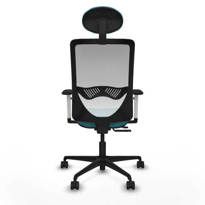 PIQUERAS Y CRESPO Silla de oficina Zulema con mecanismo Sincro/Traslack, Turquesa y Blanco PIQUERAS Y CRESPO Silla de oficina Zulema con mecanismo Sincro/Traslack, Turquesa y Blanco