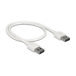 DeLOCK Cable USB 2.0 Tipo A a Tipo A 0,5 m Blanco 85192