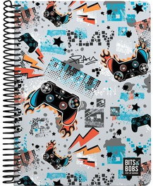 Grafoplás Cuaderno PL3 Cuarto 80H 90gr 4x4mm 5 Bandas Tapa PP Bits&Bobs 23 Play