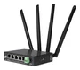 Edimax D4G-7459AC Router Industrial 4G LTE con Wi-Fi AC1200 Doble Banda (2.4GHz/5GHz), 4 Puertos LAN, Negro