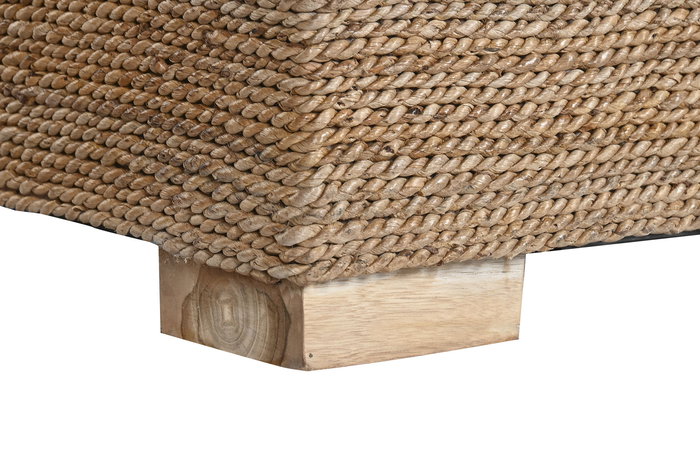 DKD Home Decor Banana 1c25 Sillón Natural Blanco Fibra Teca 92 x 65 x 117 cm