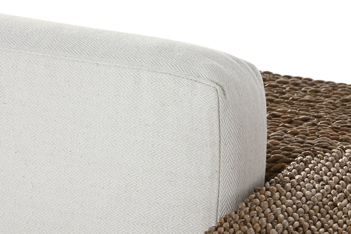 DKD Home Decor Banana 1c25 Sillón Natural Blanco Fibra Teca 92 x 65 x 117 cm