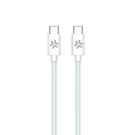 Celly Cable USB C a USB C de 1,5 m, Azul y Blanco
