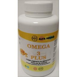 Alfa Herbal Omega 3 Plus con DHA 120 Cápsulas - Aceite de Pescado - Complemento Alimenticio para Colesterol y Salud Cardiovascular