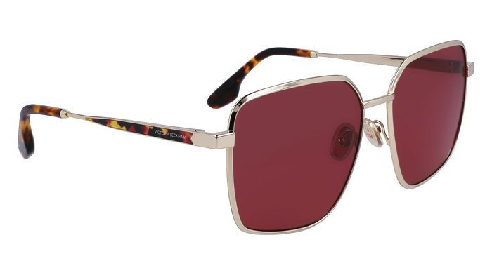 Victoria Beckham VB234S-712 con cristales rojos y detalles dorados