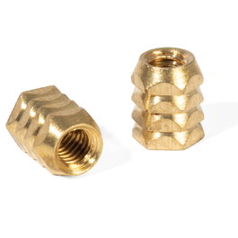 HERRAJES ALK Tuerca Embutir Hexagonal Latón D6x8Mm M4 Para Pomo