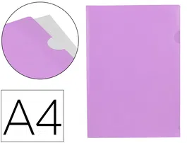 Liderpapel Dossier Uñero Polipropileno Opaco Lavanda con Capacidad para 20 Hojas, Formato DIN A4