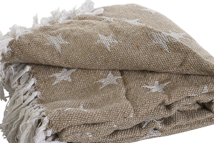 DKD Home Decor Plaid Mediterraneo 250 x 0.5 x 150 cm (4 Unidades) Azul Beige